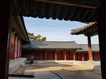 View of temple against sky