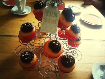 Close-up of food on table