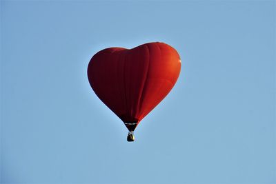 Low angle view of hot air balloon against sky