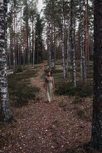 Woman in forest