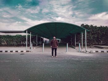 Full length of man standing on street