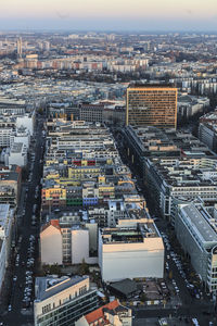 High angle view of cityscape