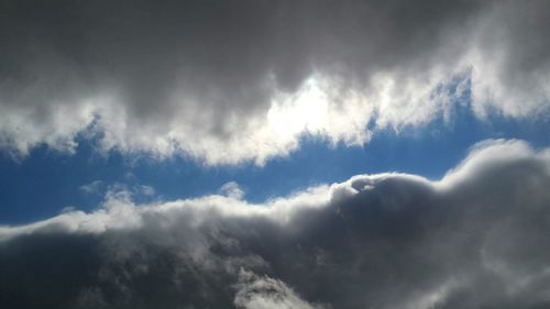 Low angle view of cloudy sky