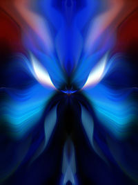 Digital composite image of illuminated light painting