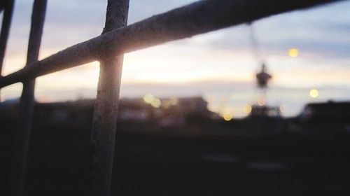 View of built structure at sunset