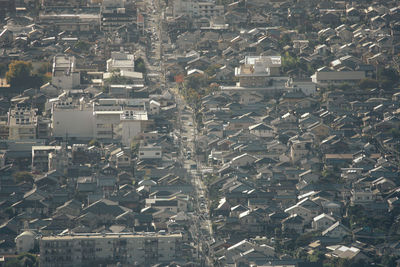 High angle view of cityscape