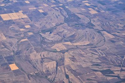 High angle view of agricultural field