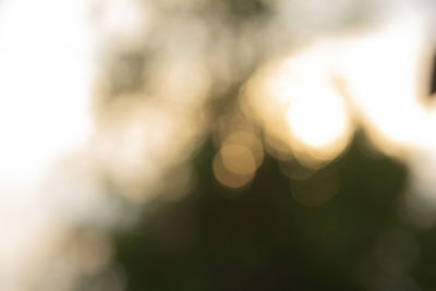 Defocused image of sunlight