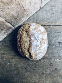 High angle view of bread on table