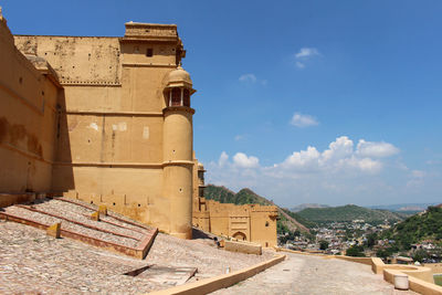 Old building against blue sky