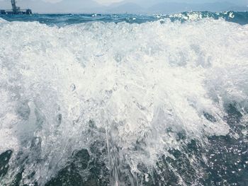 Waves rushing towards shore