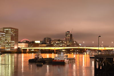 View of bridge over river