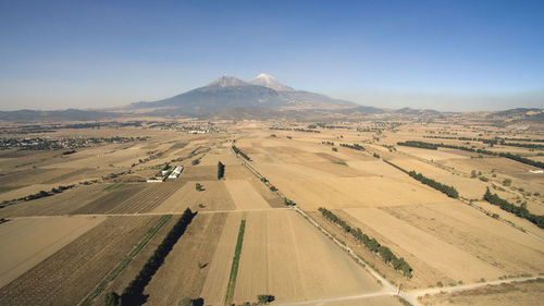 Aerial view of a desert