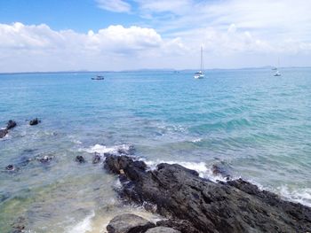 Scenic view of sea against sky