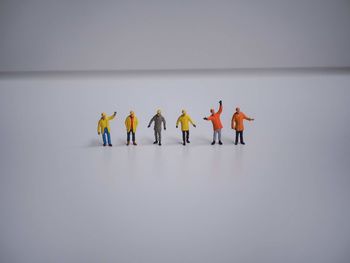 Group of people against white background