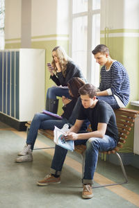 Teenagers in school, stockholm, sweden