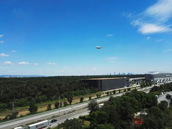 Airplane flying in sky