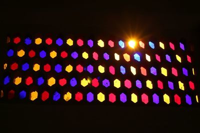 Low angle view of colorful lanterns