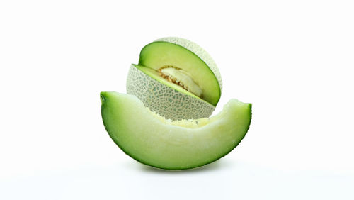 Close-up of apple against white background