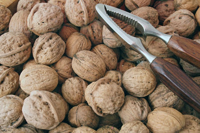 Full frame shot of walnuts