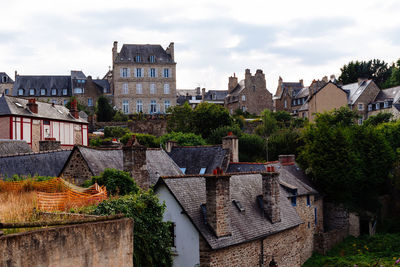 Buildings in city against sky