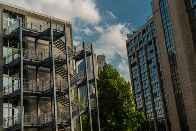Low angle view of buildings against sky