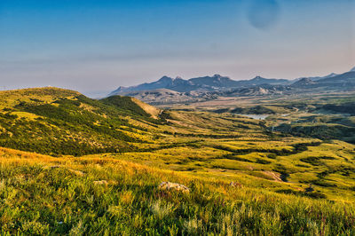 Scenic view of landscape against sky