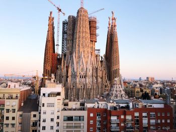 Low angle view of buildings against sky