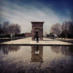 Built structure with trees in background