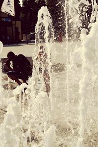 Fountain in water