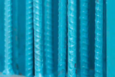 Full frame shot of blue metal