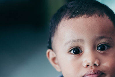 Close-up portrait of cute baby