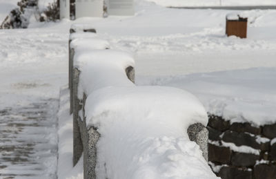 Close-up of snow covered landscape