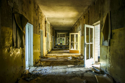 Interior of abandoned building