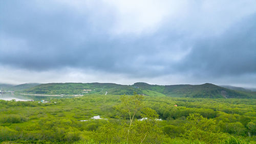 Scenic view of landscape against sky