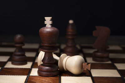 Close-up of chess board