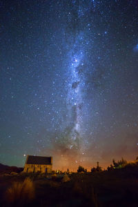 Building against sky at night