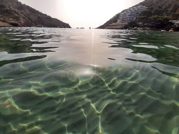 Surface level of sea against sky