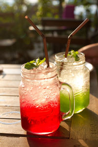 Close-up of drink on table