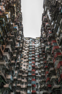 Low angle view of buildings in city