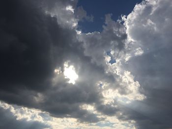 Low angle view of cloudy sky