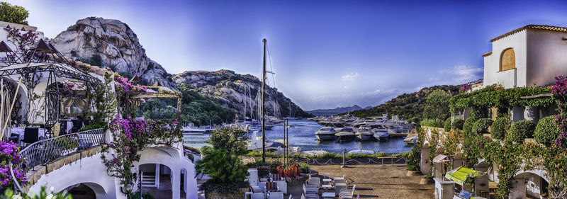 Panoramic view of townscape against sky