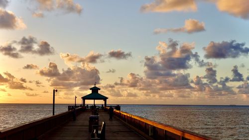 Scenic view of sea against sky during sunrise