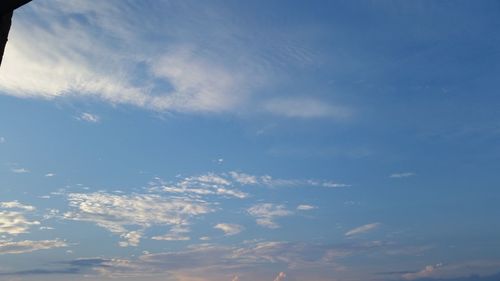 Low angle view of cloudy sky