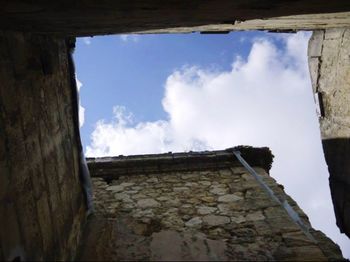 Low angle view of built structure against sky