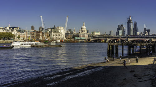 View of the city and st. pauls cathedral in london, uk 