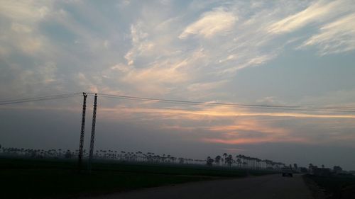 Scenic view of dramatic sky during sunset