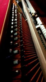 Close-up of piano keys