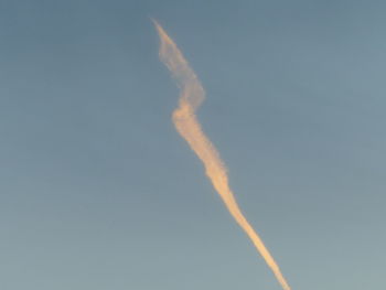 Low angle view of vapor trail in sky