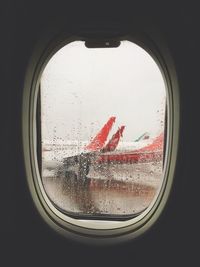Close-up of wet window